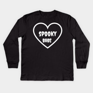 Spooky babe Kids Long Sleeve T-Shirt